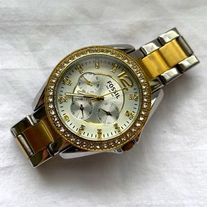 Dual Tone Modern Fossil Watch